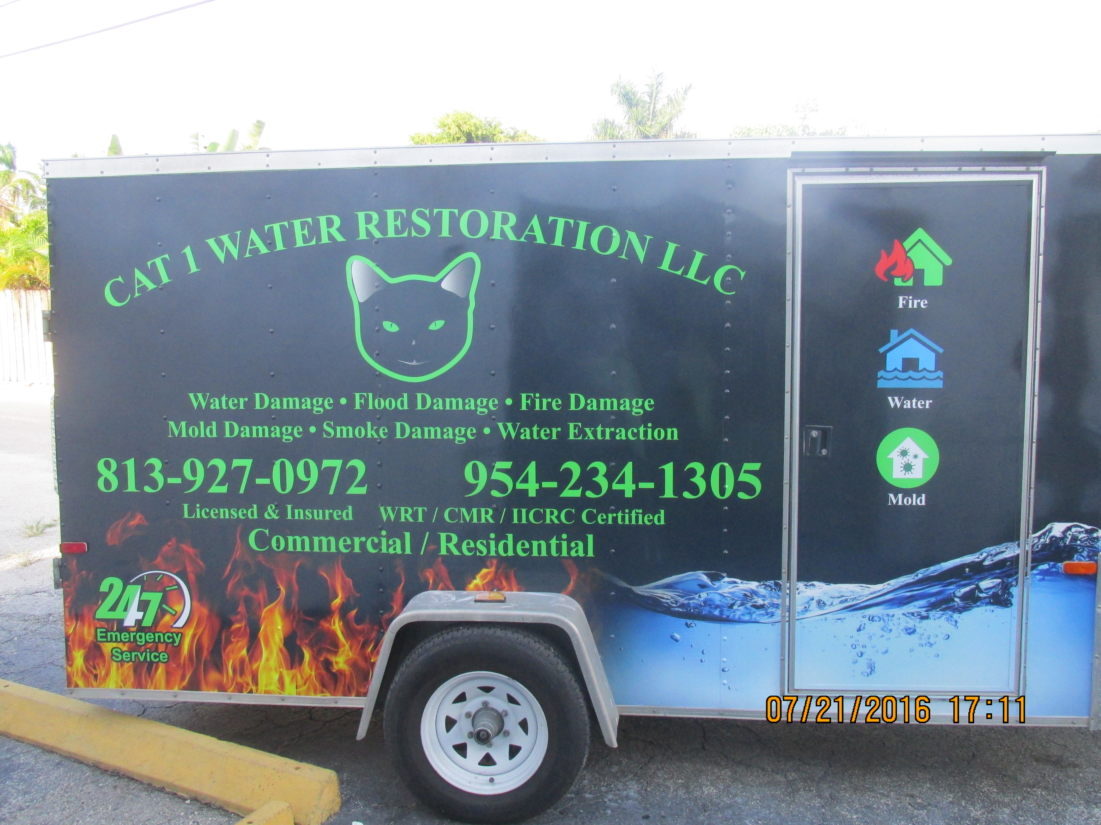 Logo for cat 1 water restoration