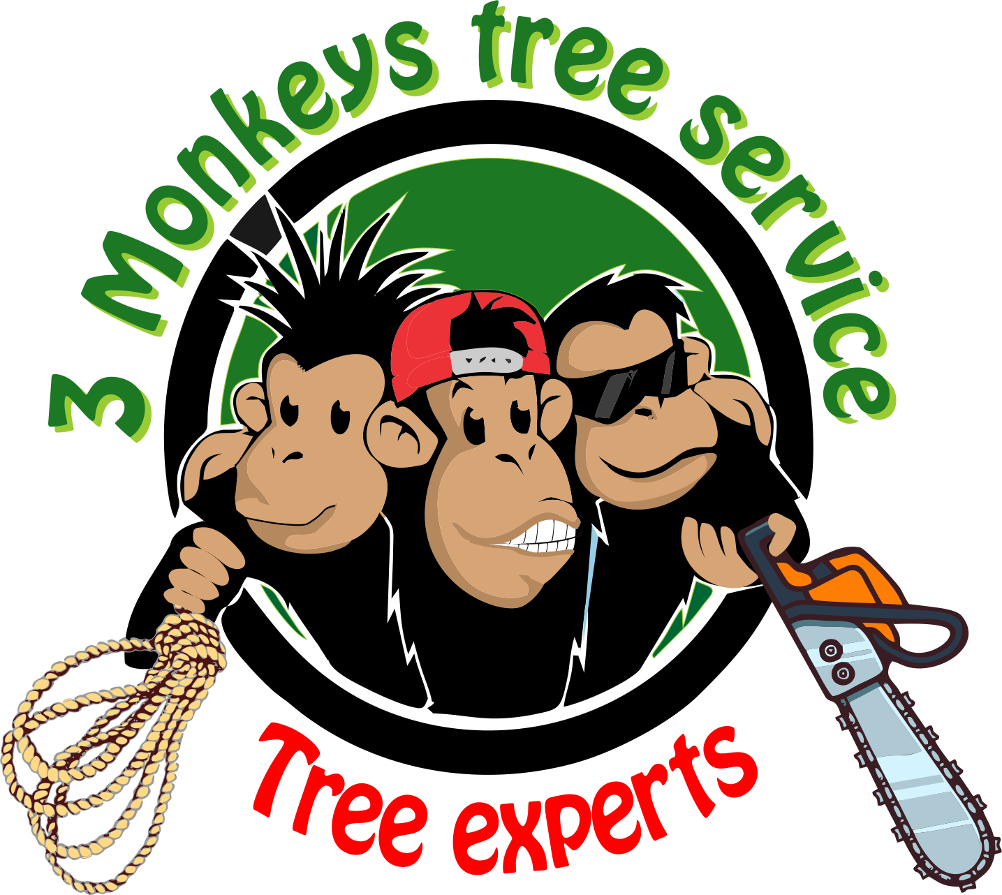 Logo for 3 Monkeys Tree Service