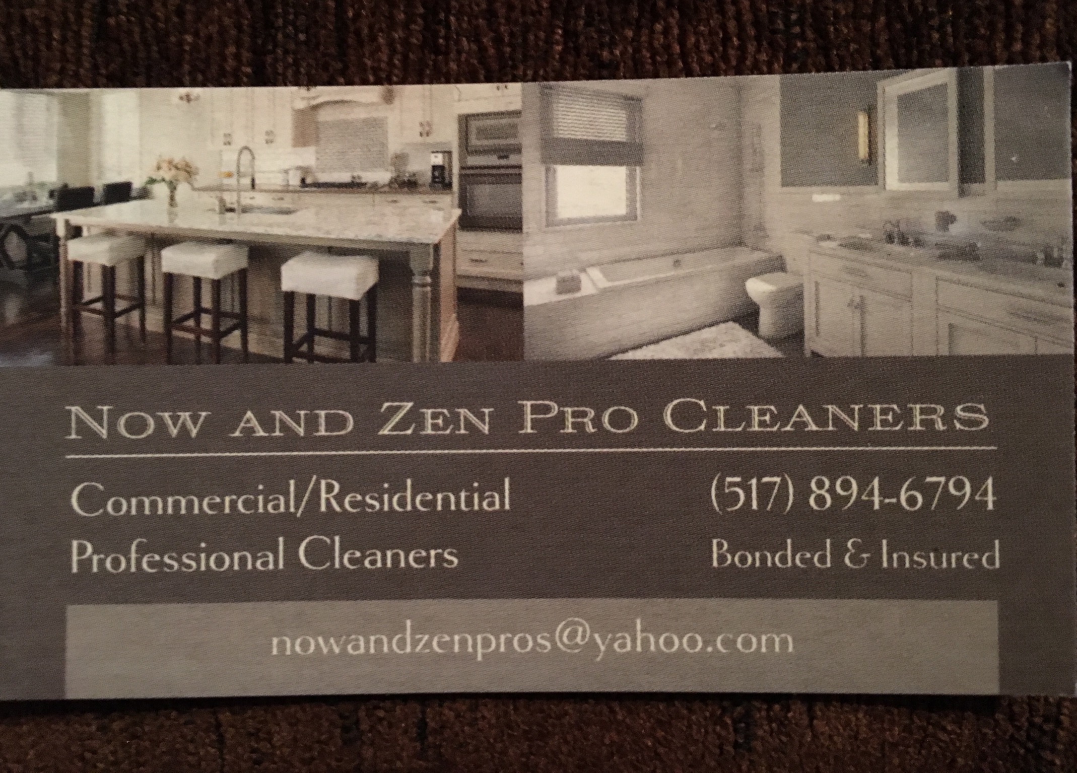 Logo for Now and Zen Pro Cleaners Llc