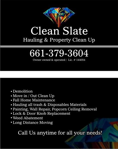 Logo for Cleanslate demo &hauling