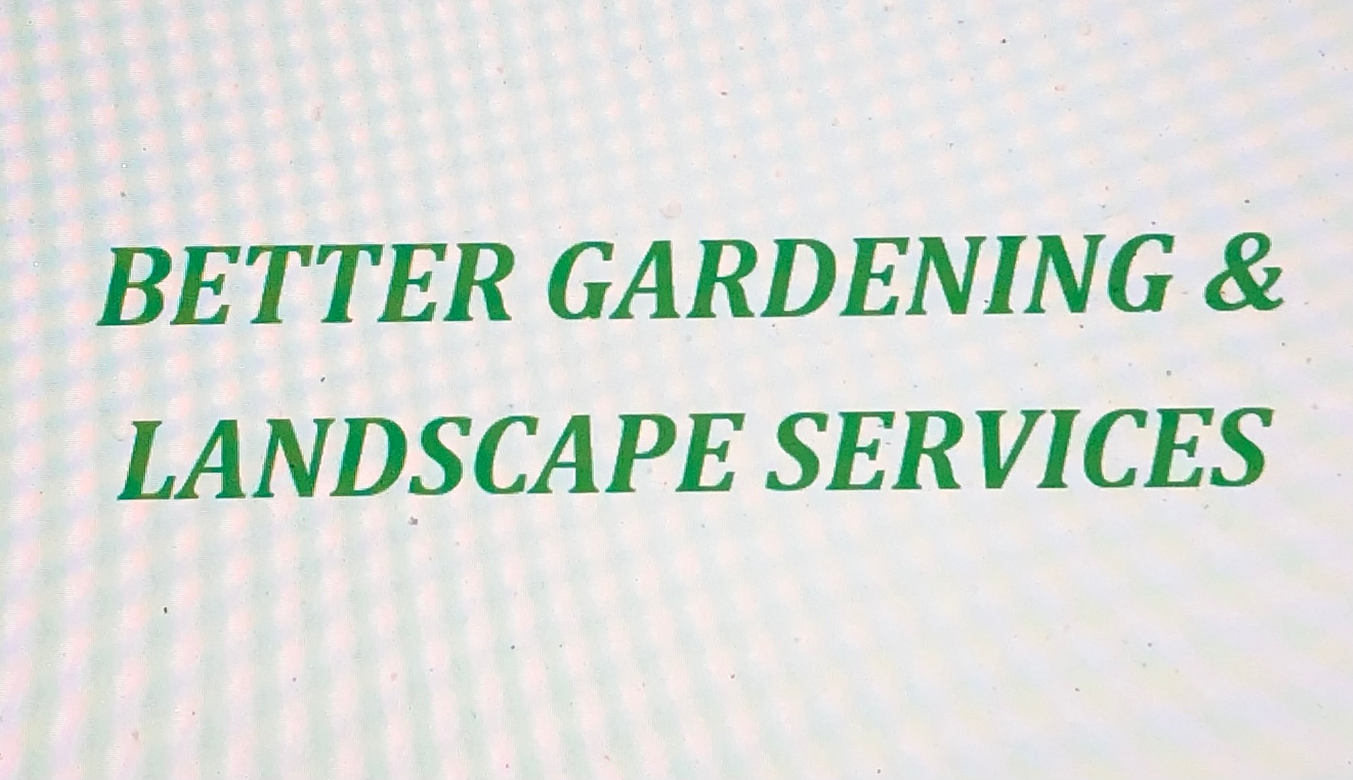 Better Gardening and Landscape Services logo