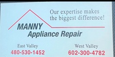 Logo for Manny's Appliance Repair