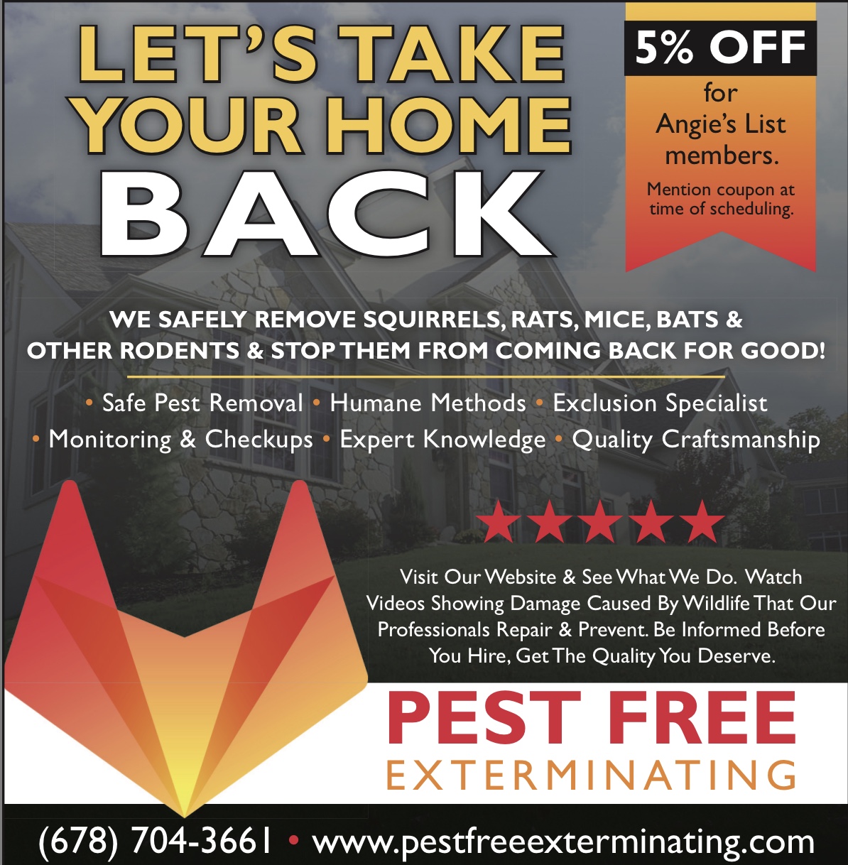 Pest Free Exterminating logo