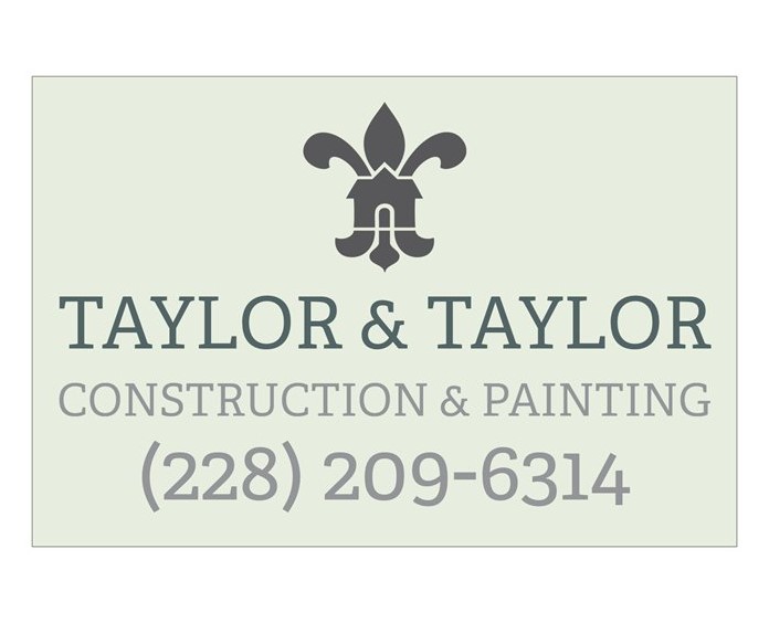 Taylor and TAYLOR construction and painting logo