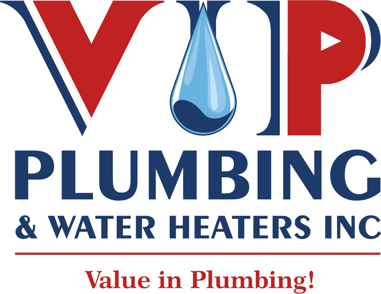 VIP PLUMBING AND WATER HEATERS logo