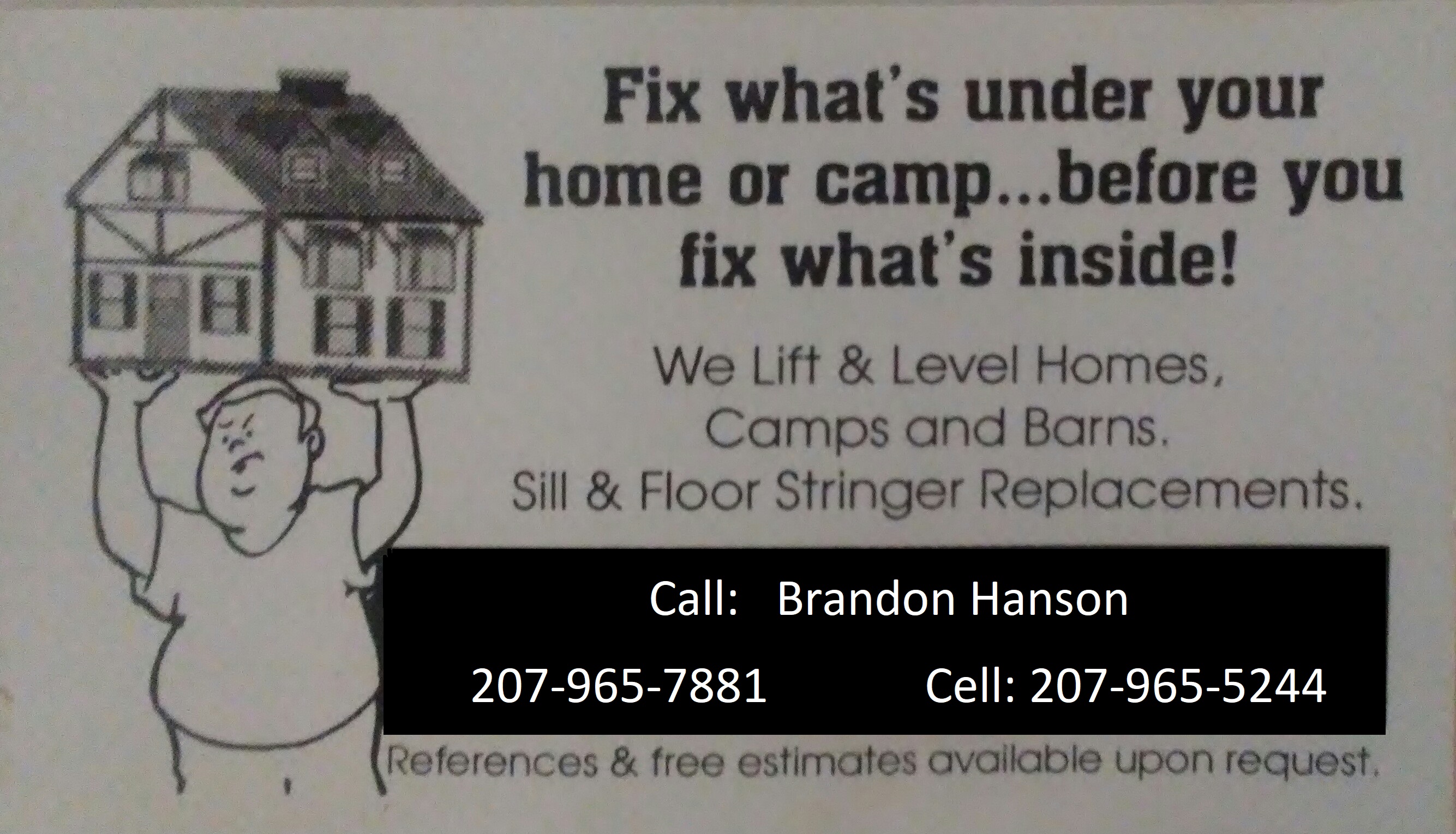Hanson's Jacking and Leveling logo