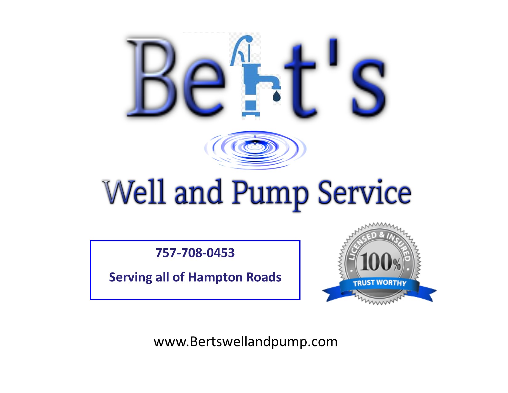 Bert's Well and Pump Service logo