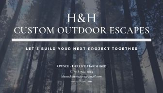 H&H Custom Outdoor Escapes logo
