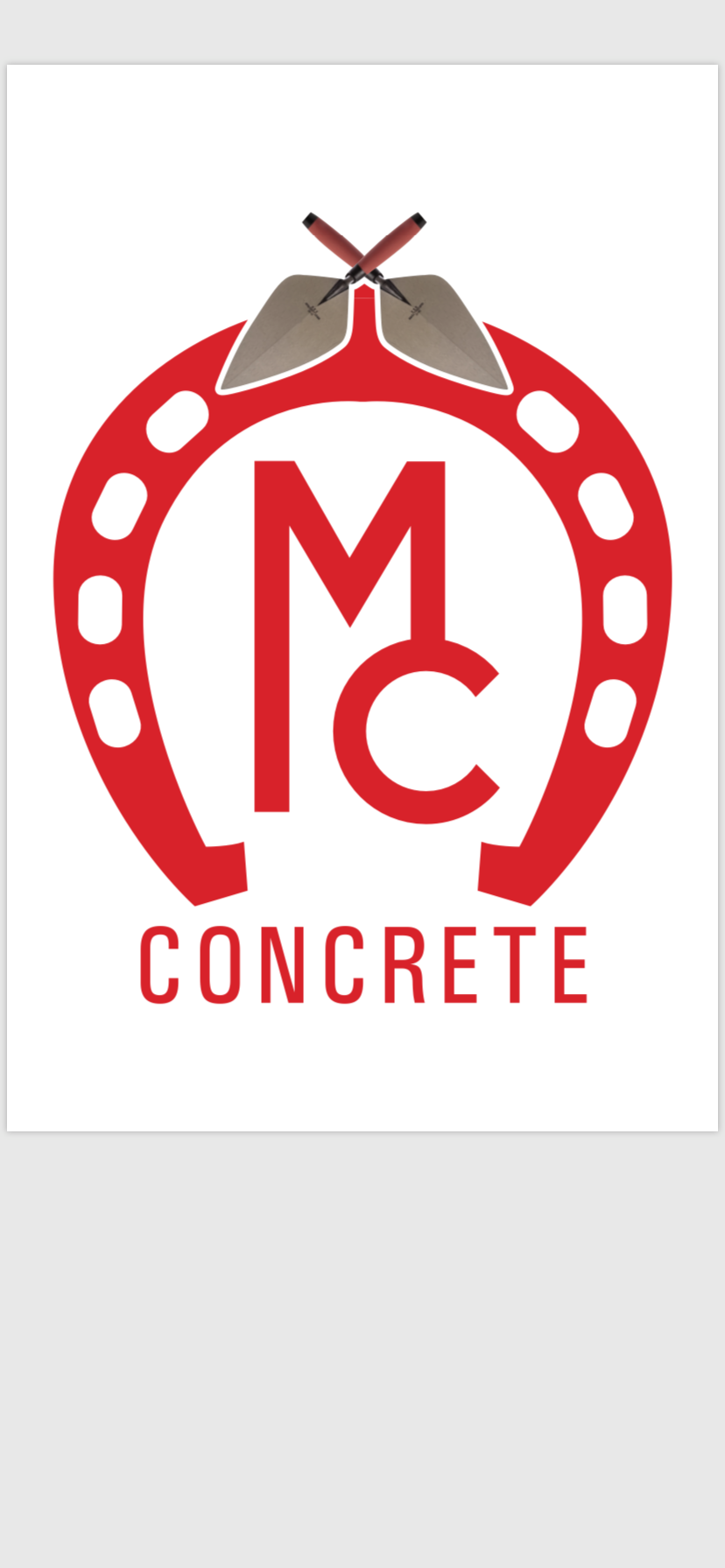 M C CONCRETE logo