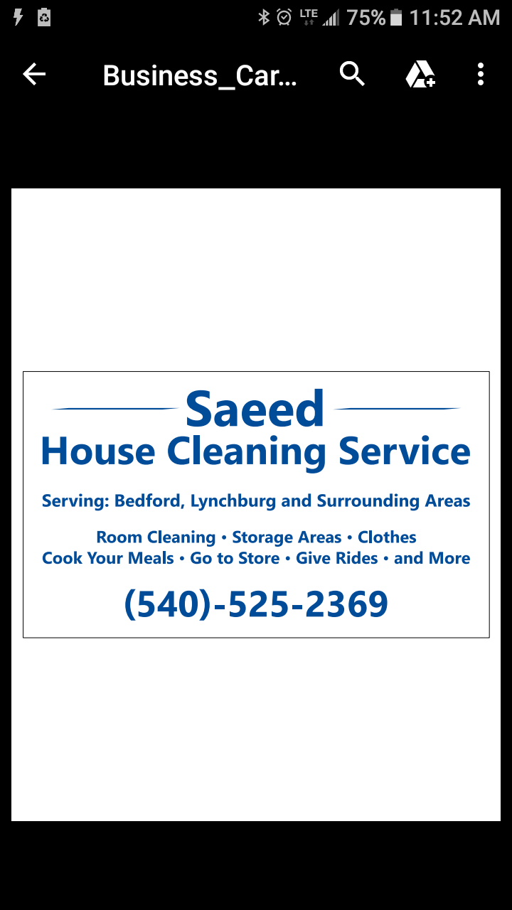 Logo for Saeed Housecleaning Services