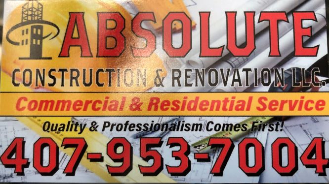Logo for Absolute Construction and Renovations