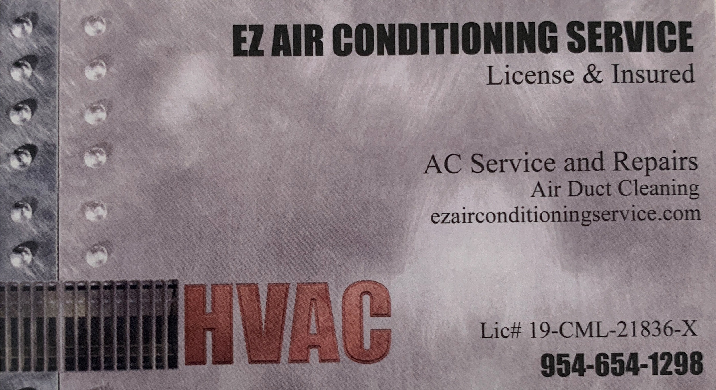 Logo for EZ AIR CONDITIONING SERVICE INC