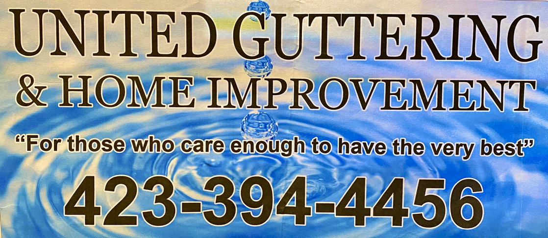 UNITED GUTTERING and HOME IMPROVEMENT logo