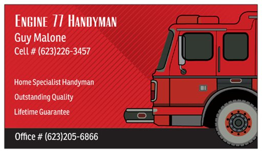 Logo for Engine 77 Handyman - Guy Malone