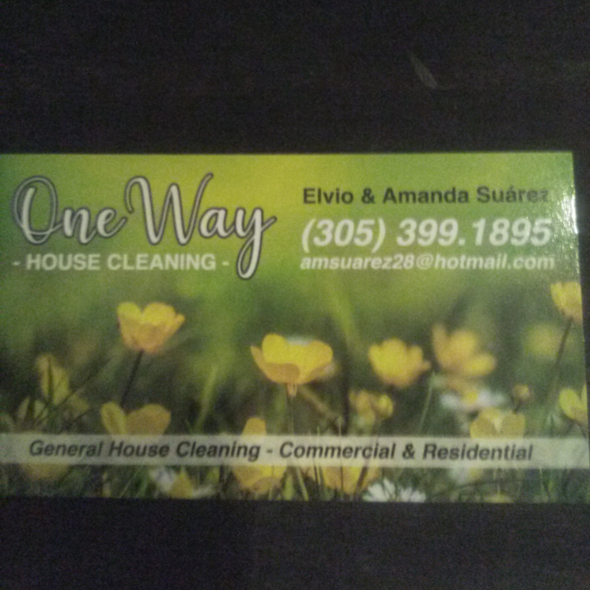 Logo for One way house cleaning