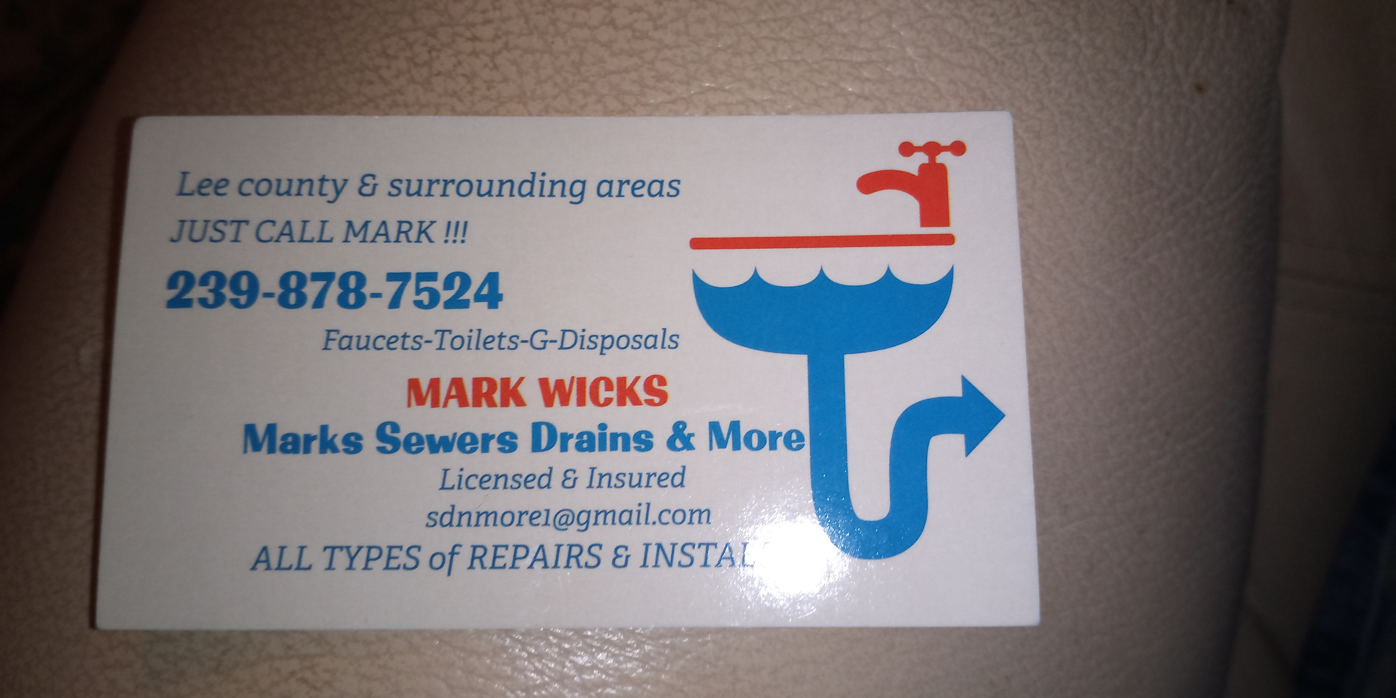 Logo for Mark's Sewers, Drains N More