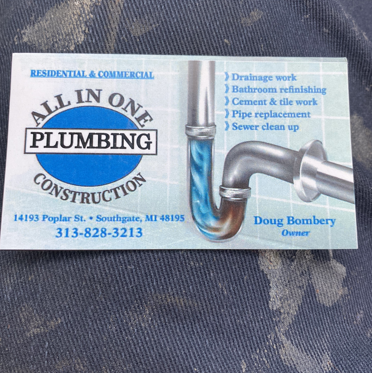 All-In-One Construction Sewer & Drain logo