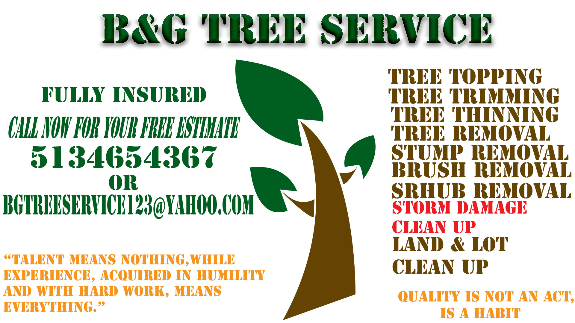 Logo for B&G TREE SERVICE