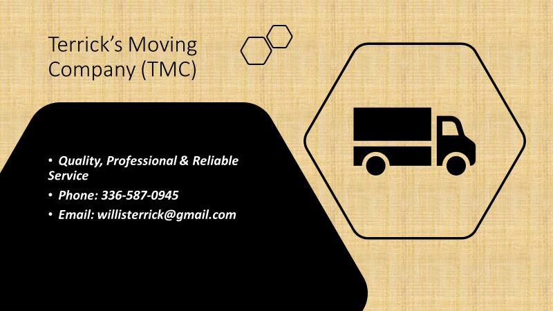 Logo for Terrick's Moving Company