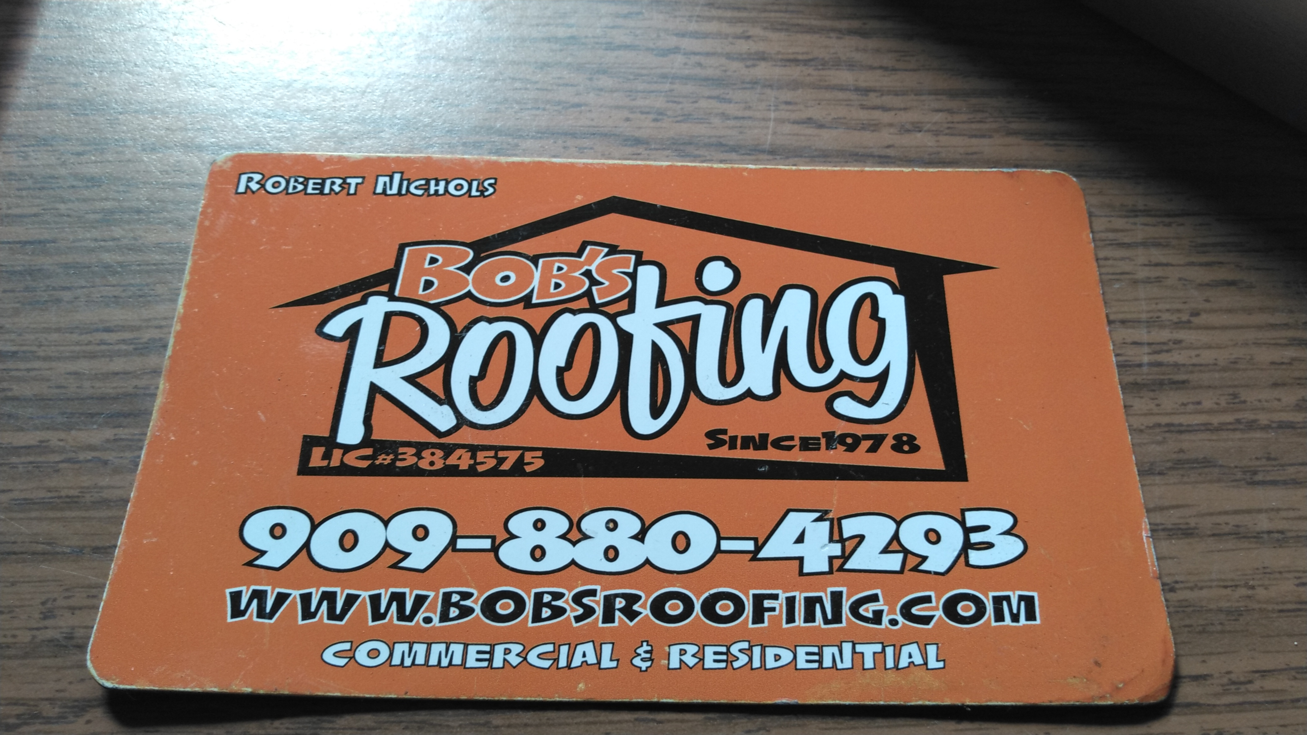 Bob's Roofing and Handyman logo
