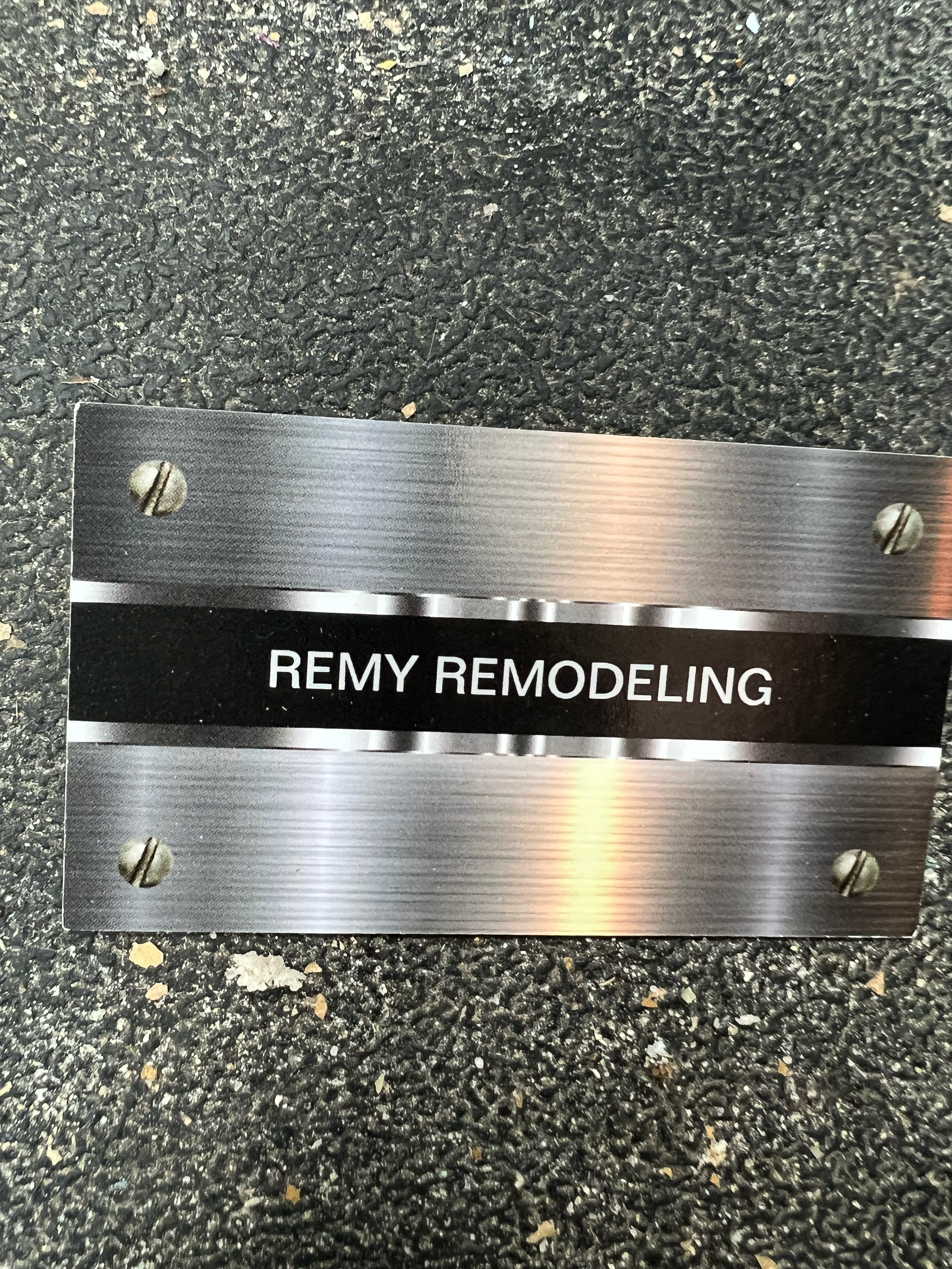 Logo for Remy remodeling