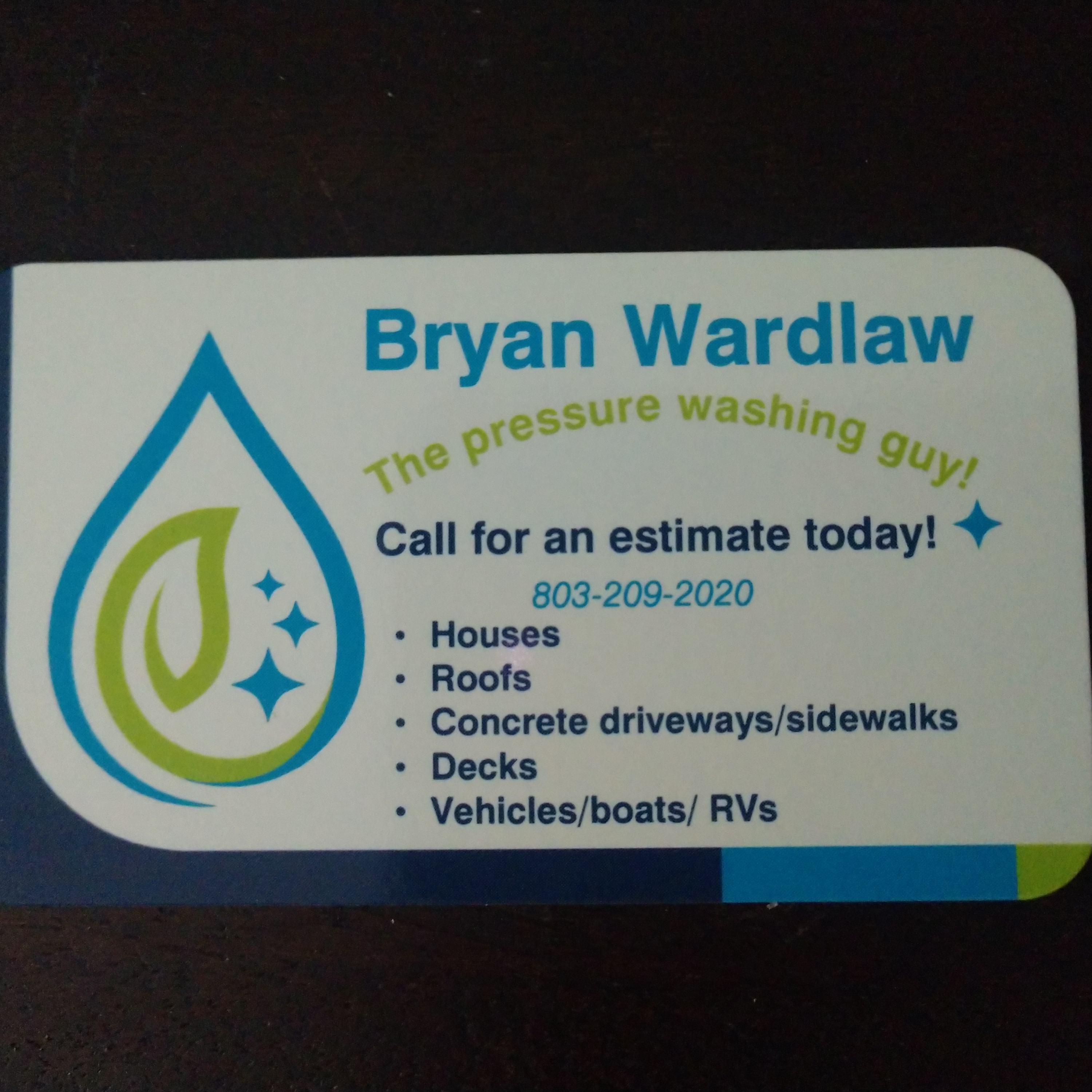 Bryan Wardlaw pressure washing services logo