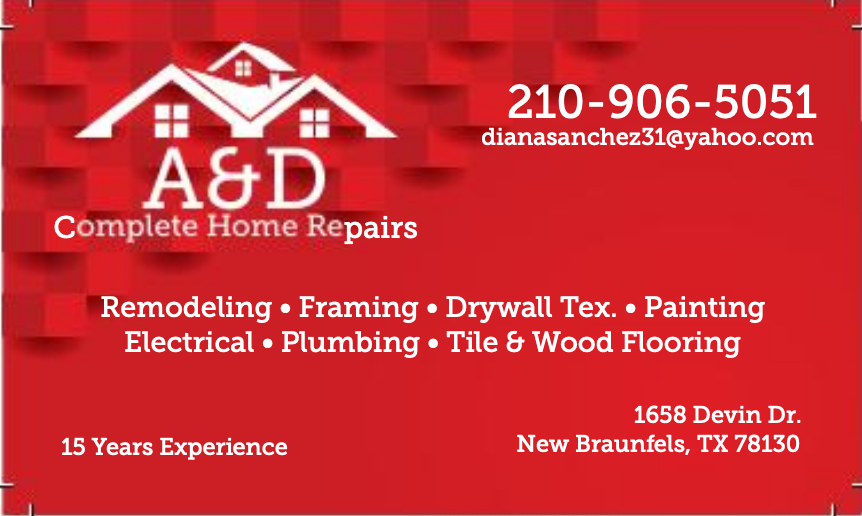 Logo for A&D Complete Home Repairs