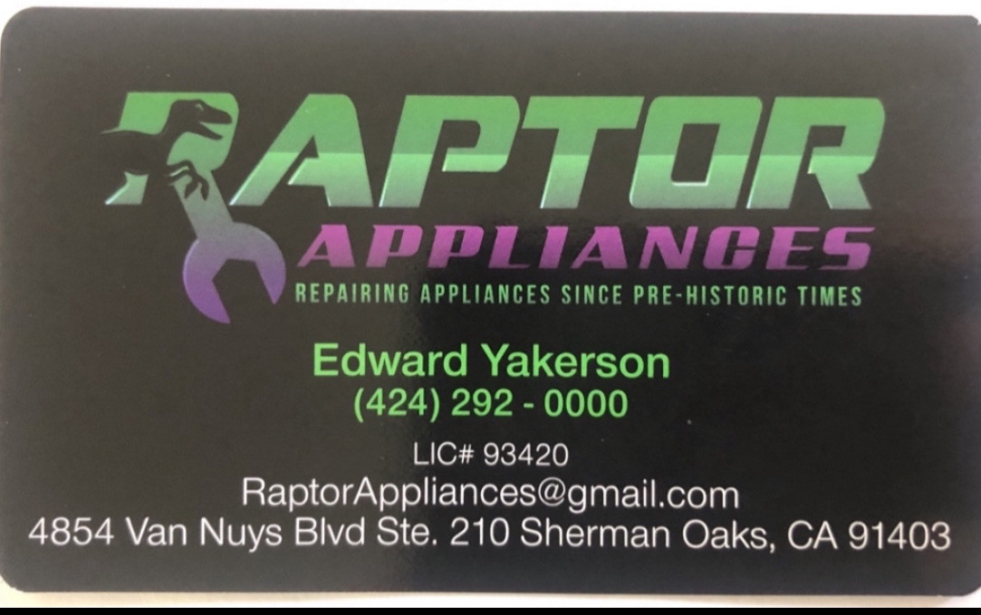 Logo for Raptor Appliances