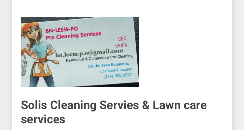 Logo for Solis Cleaning & Lawn Care Services