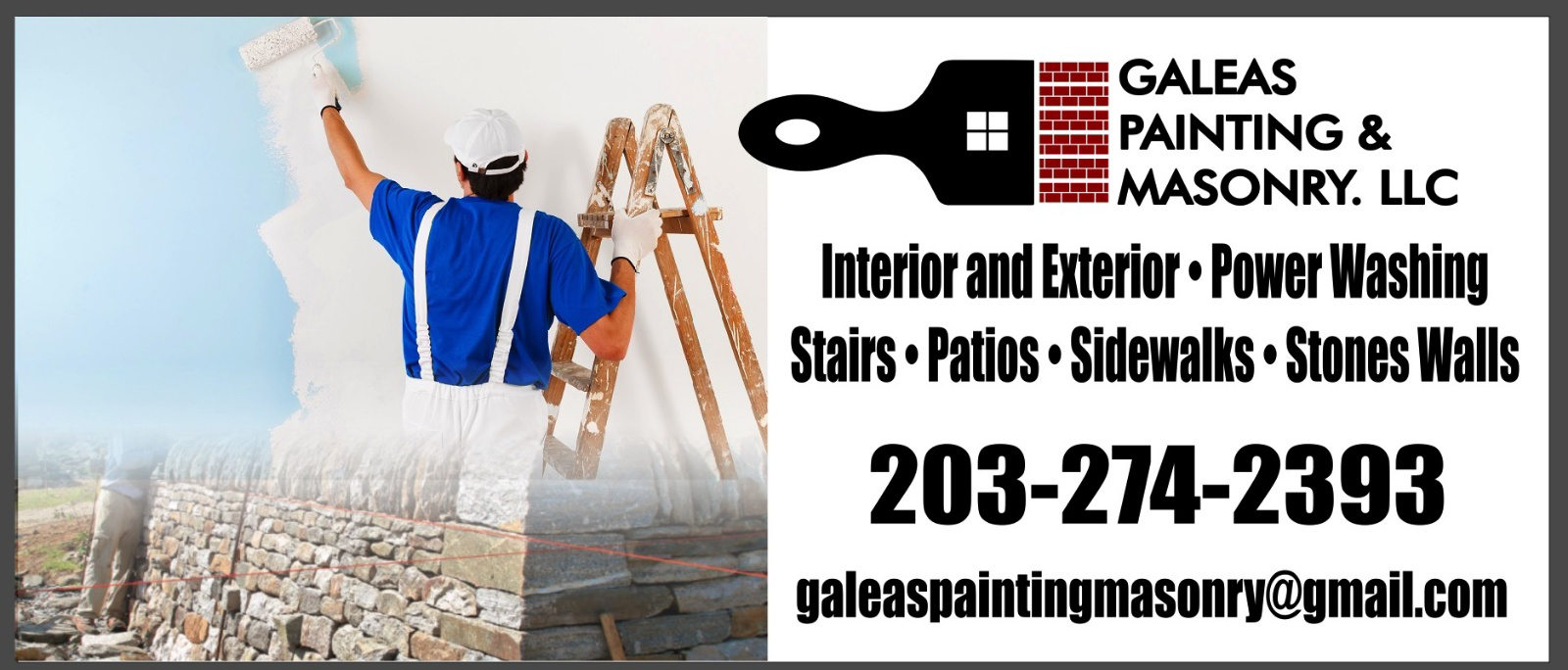 Logo for Galeas Painting & Masonry LLC