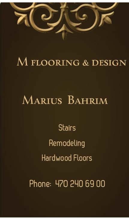 M FLOORING AND DESIGN logo