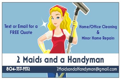 Logo for 2 maids and a handyman