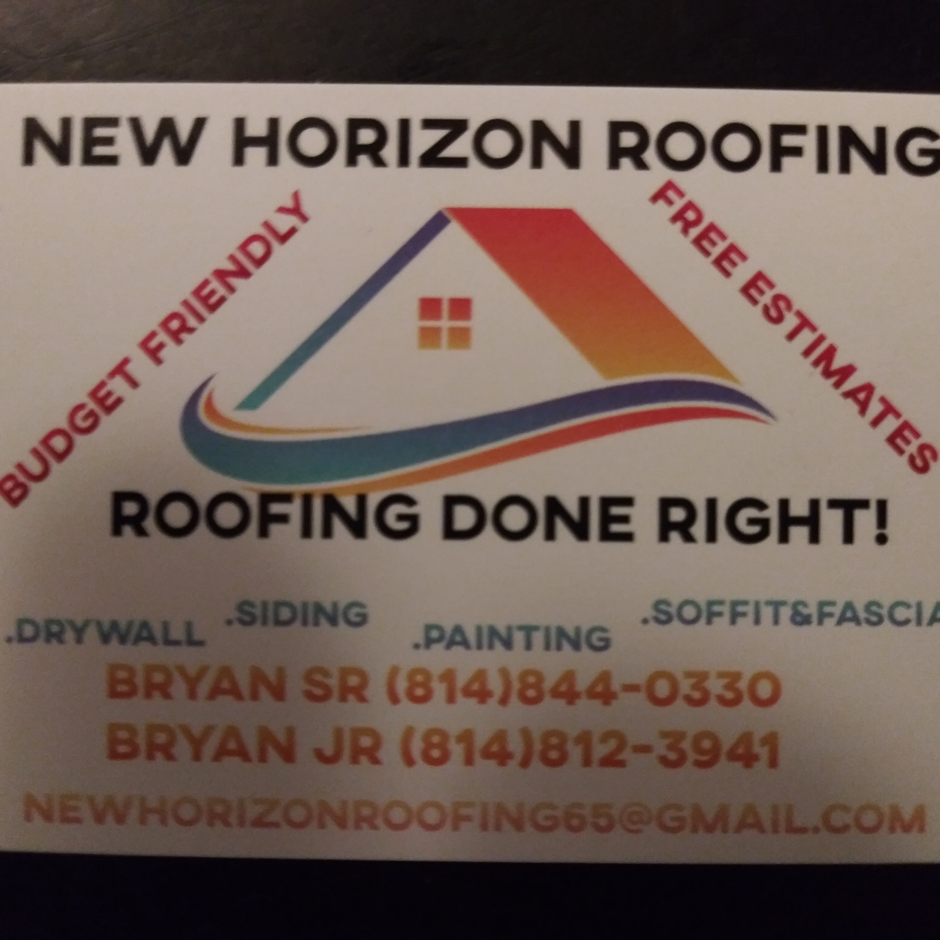 Logo for New Horizon Roofing llc