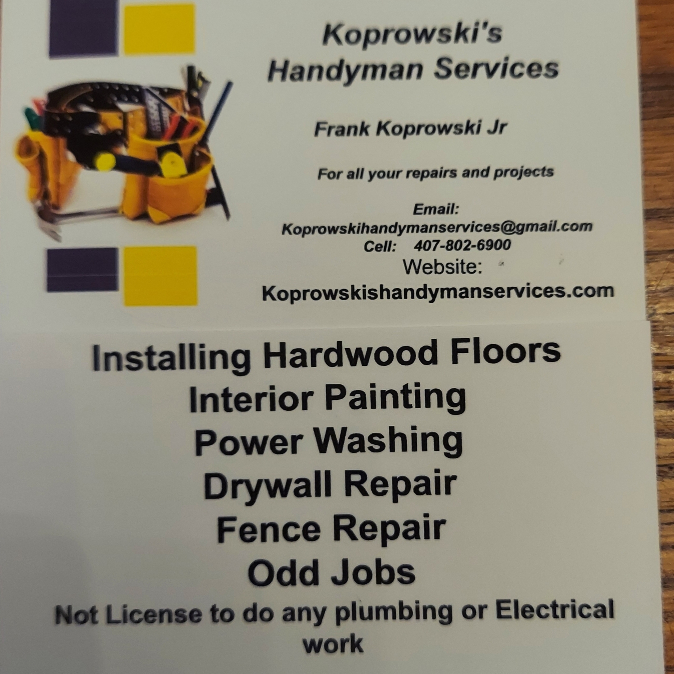 Logo for Koprowski Handyman Services