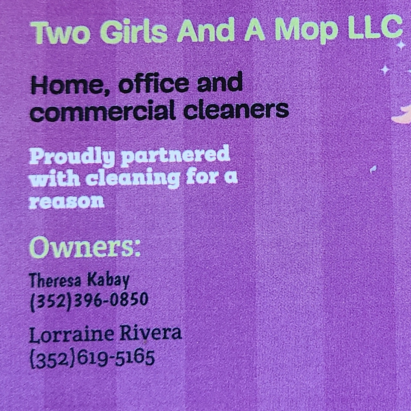 Logo for Two Girls And A Mop