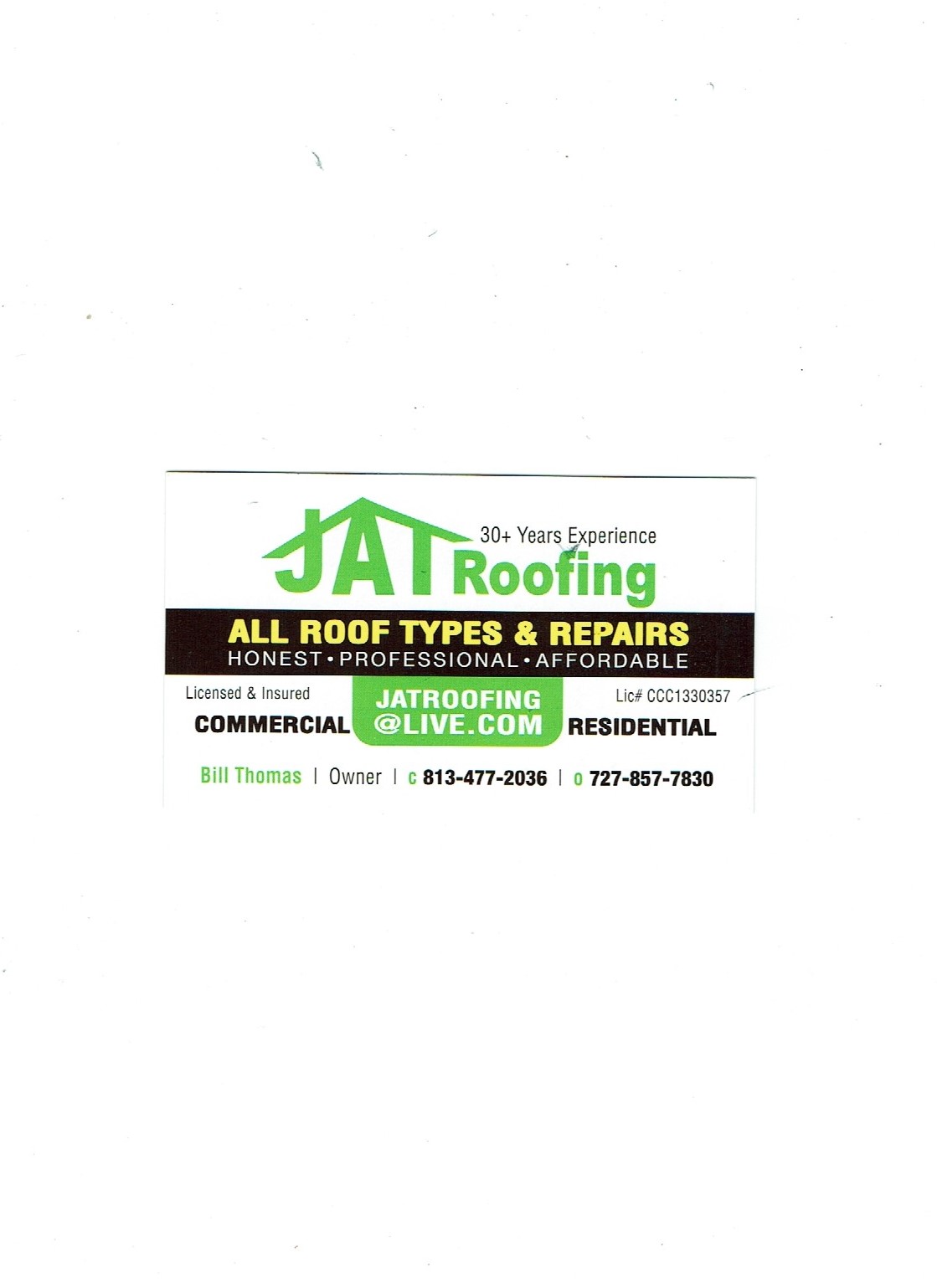 JAT Roofing logo