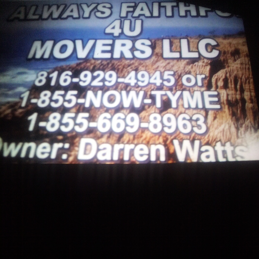Logo for Always Faithful 4U Movers & Cleanouts