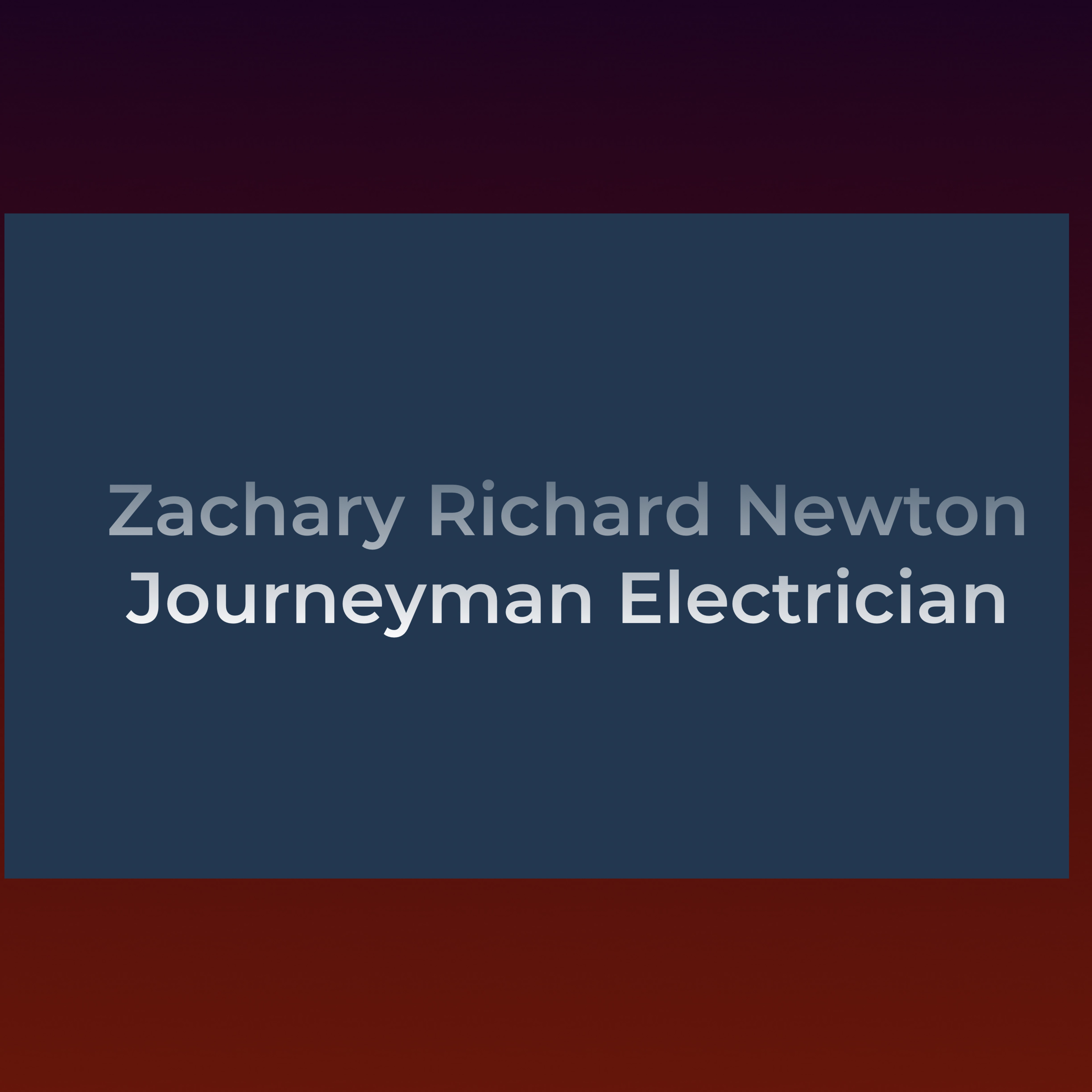Zachary Richard Newton Journeyman Electrician logo