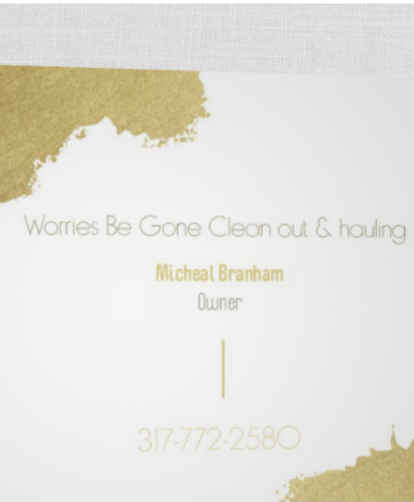Logo for Worries Be Gone Clean Out & Hauling