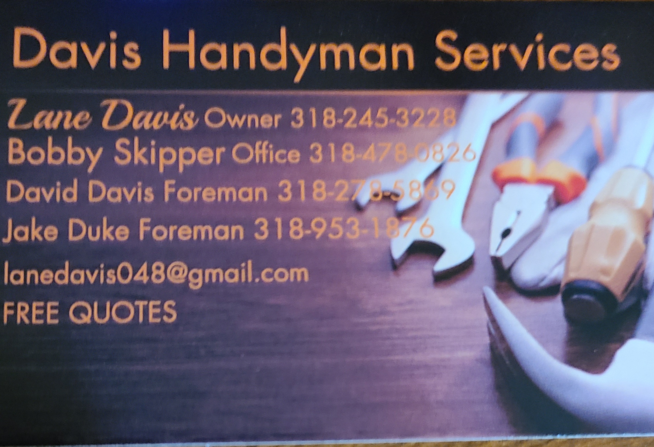 Logo for Davis Handyman Services