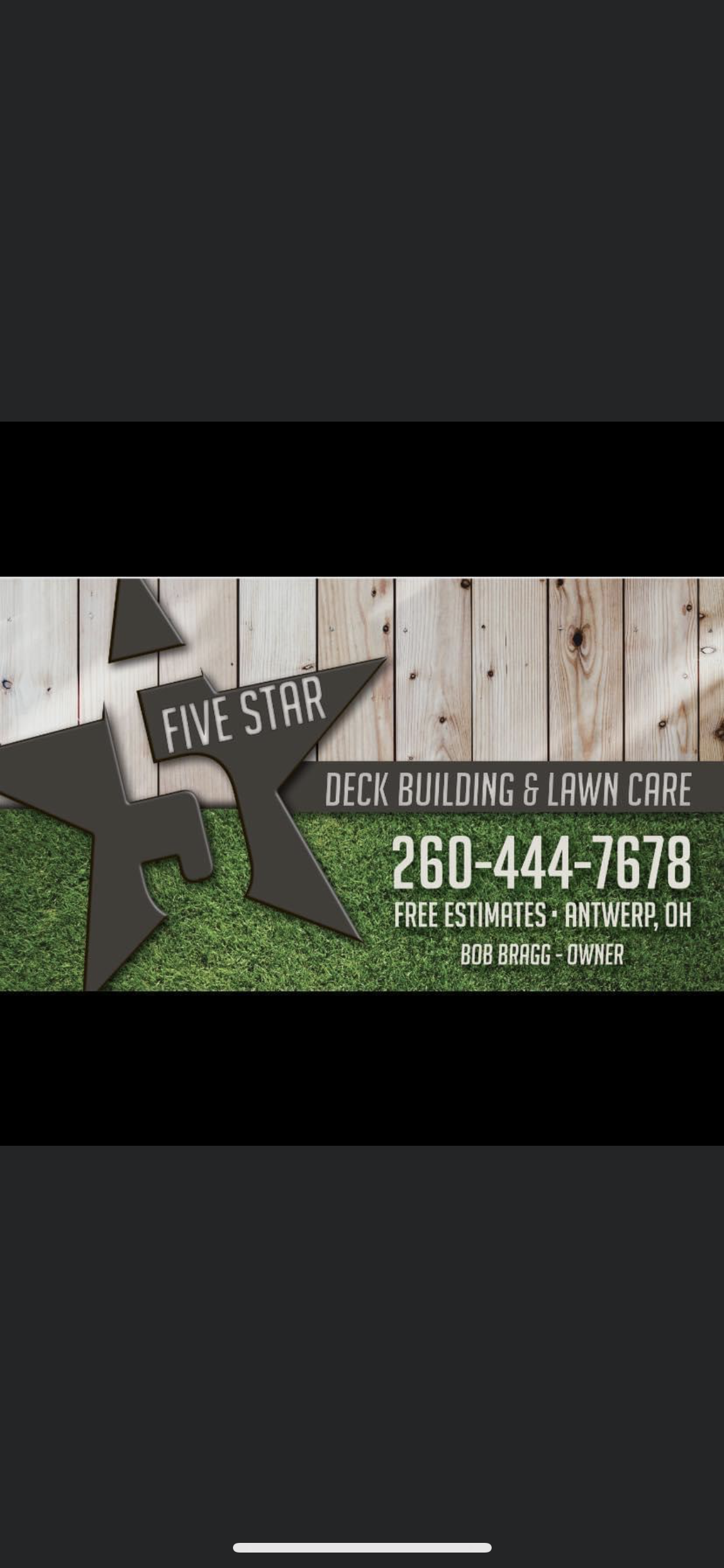 Five-Star Lawn Care and Deck Building, LLC logo
