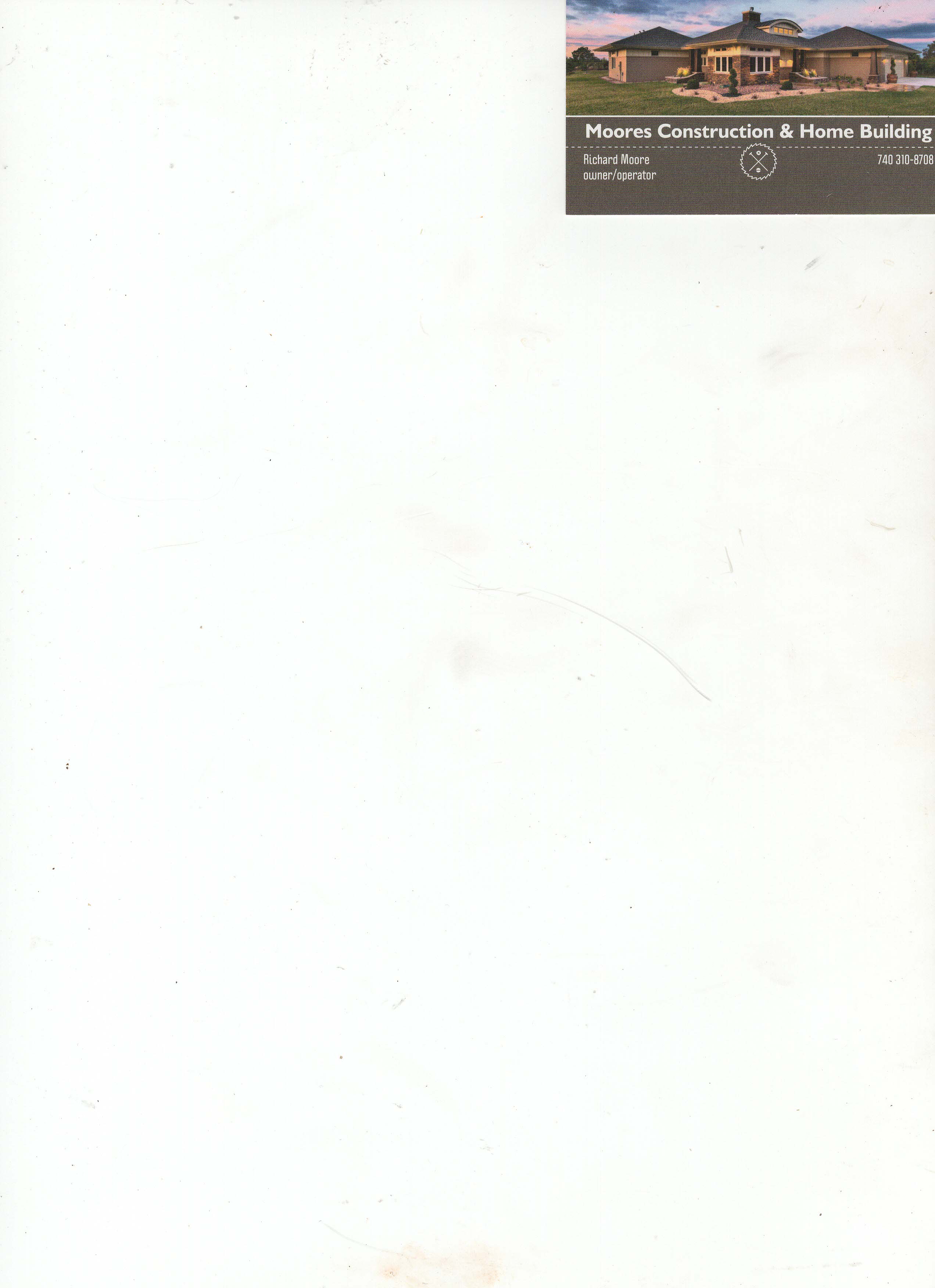 Logo for Moore's Construction & Home Building