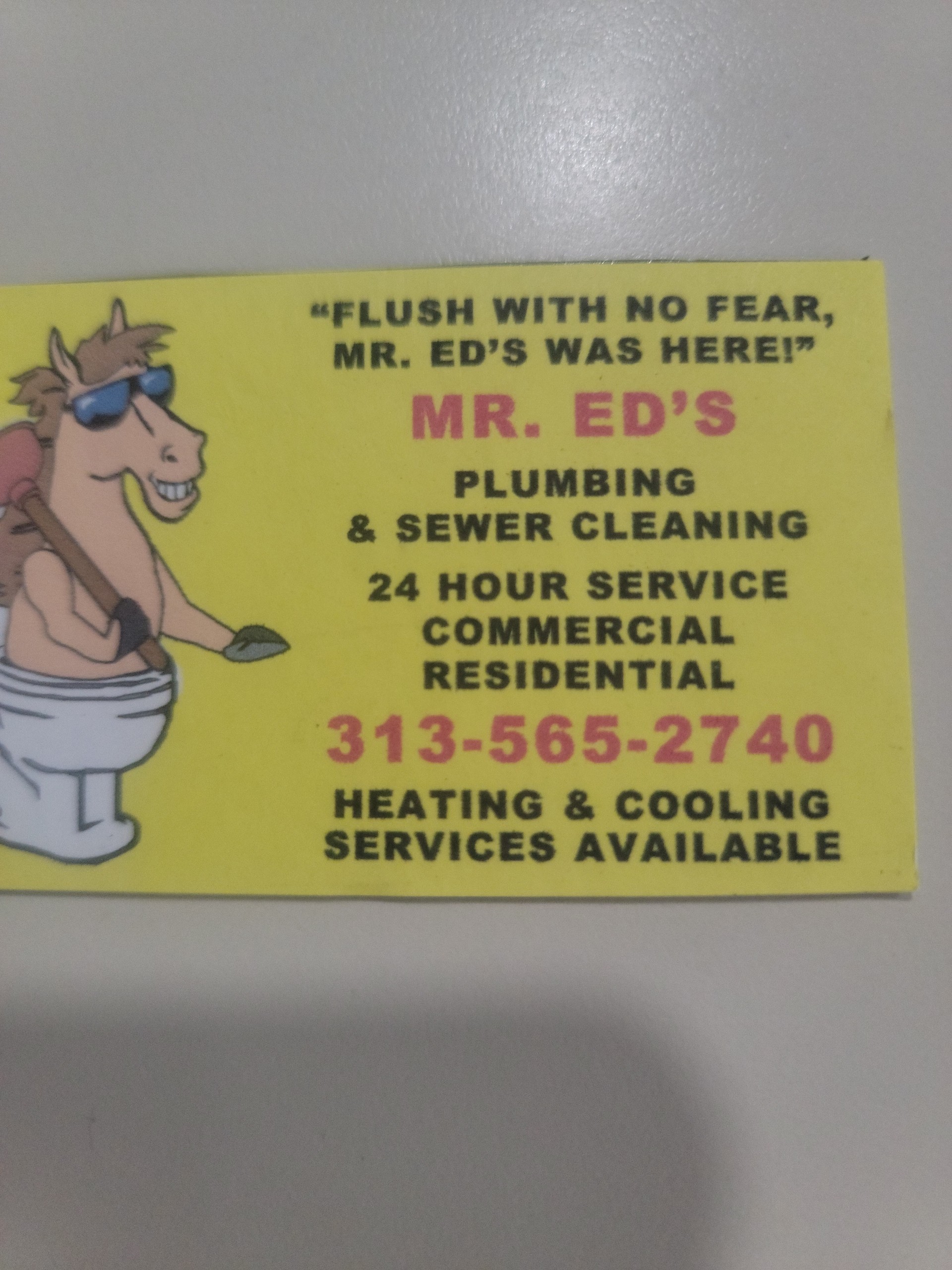 Mr Ed's Sewer Cleaning logo