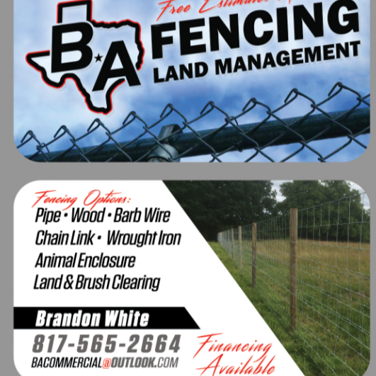 B&A Fencing and Land Management logo