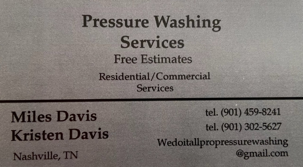 Logo for Pressure washing services