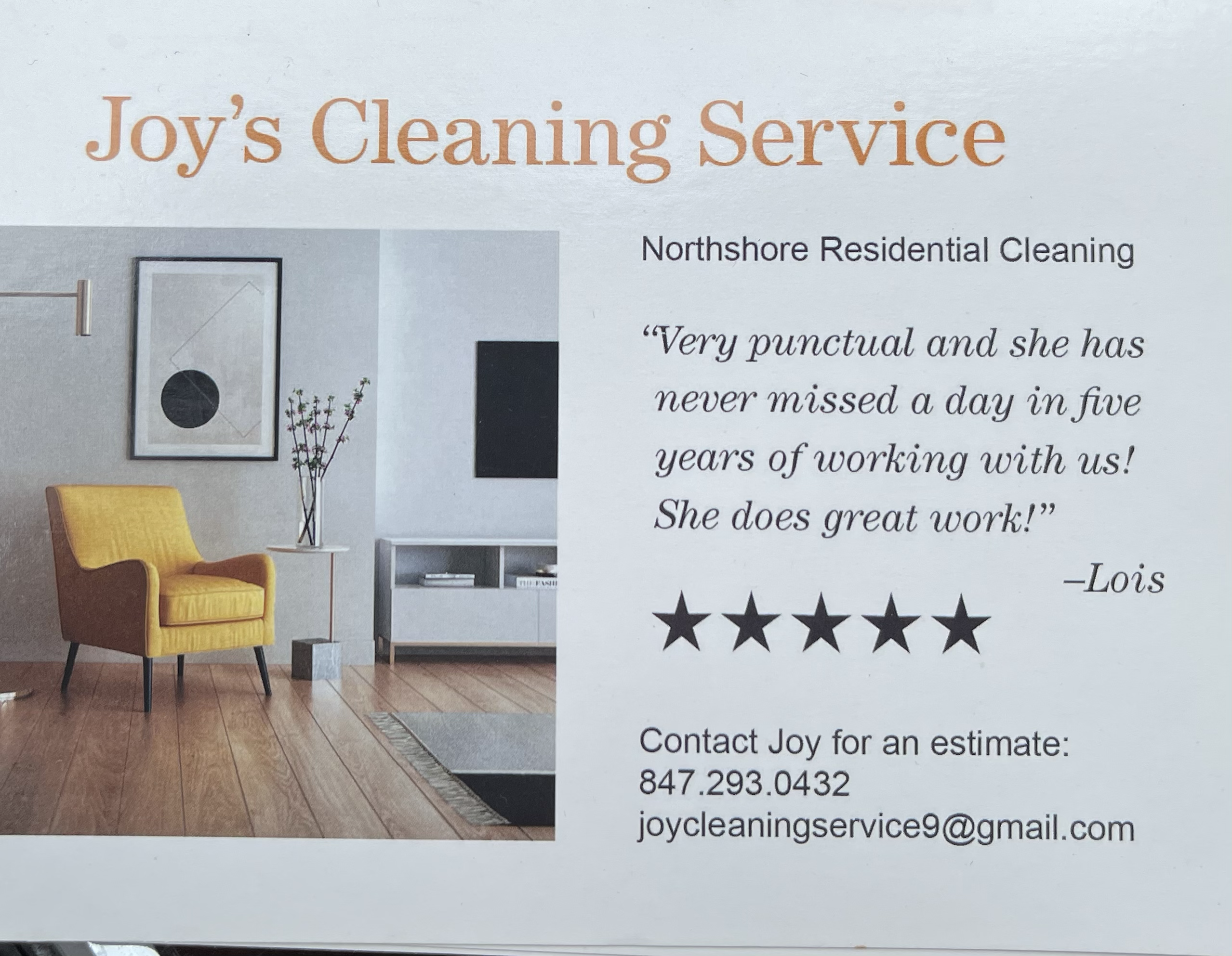 Joy's Cleaning Service logo