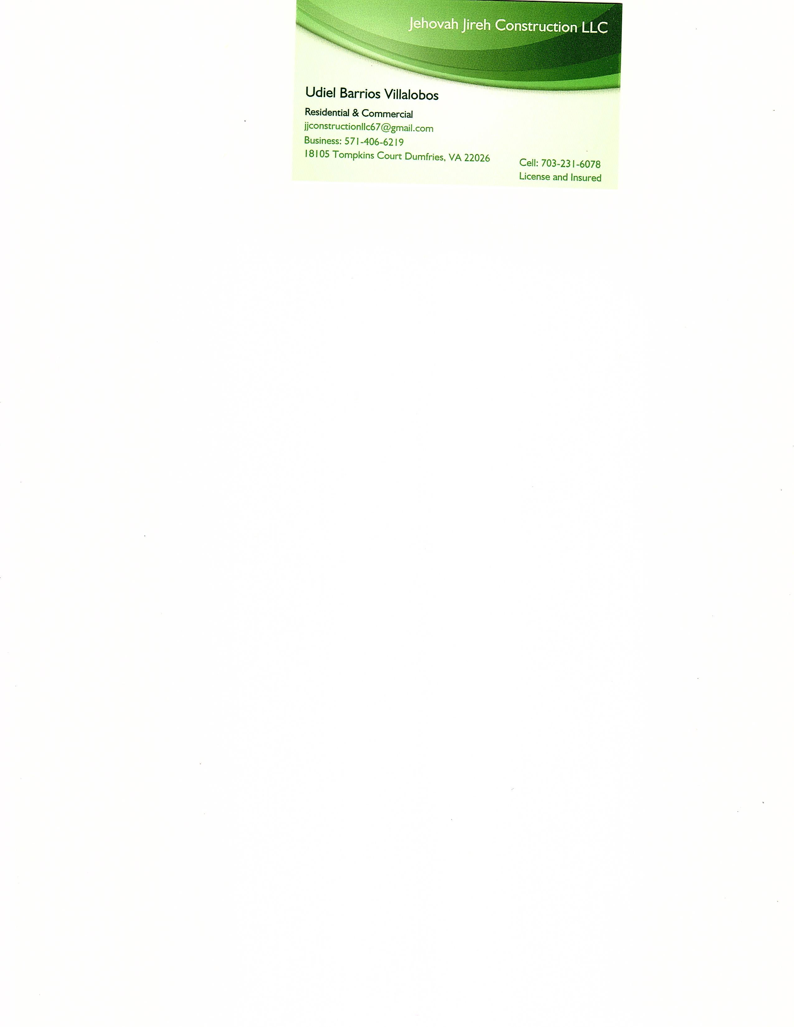 Jehovah Jireh Construction logo
