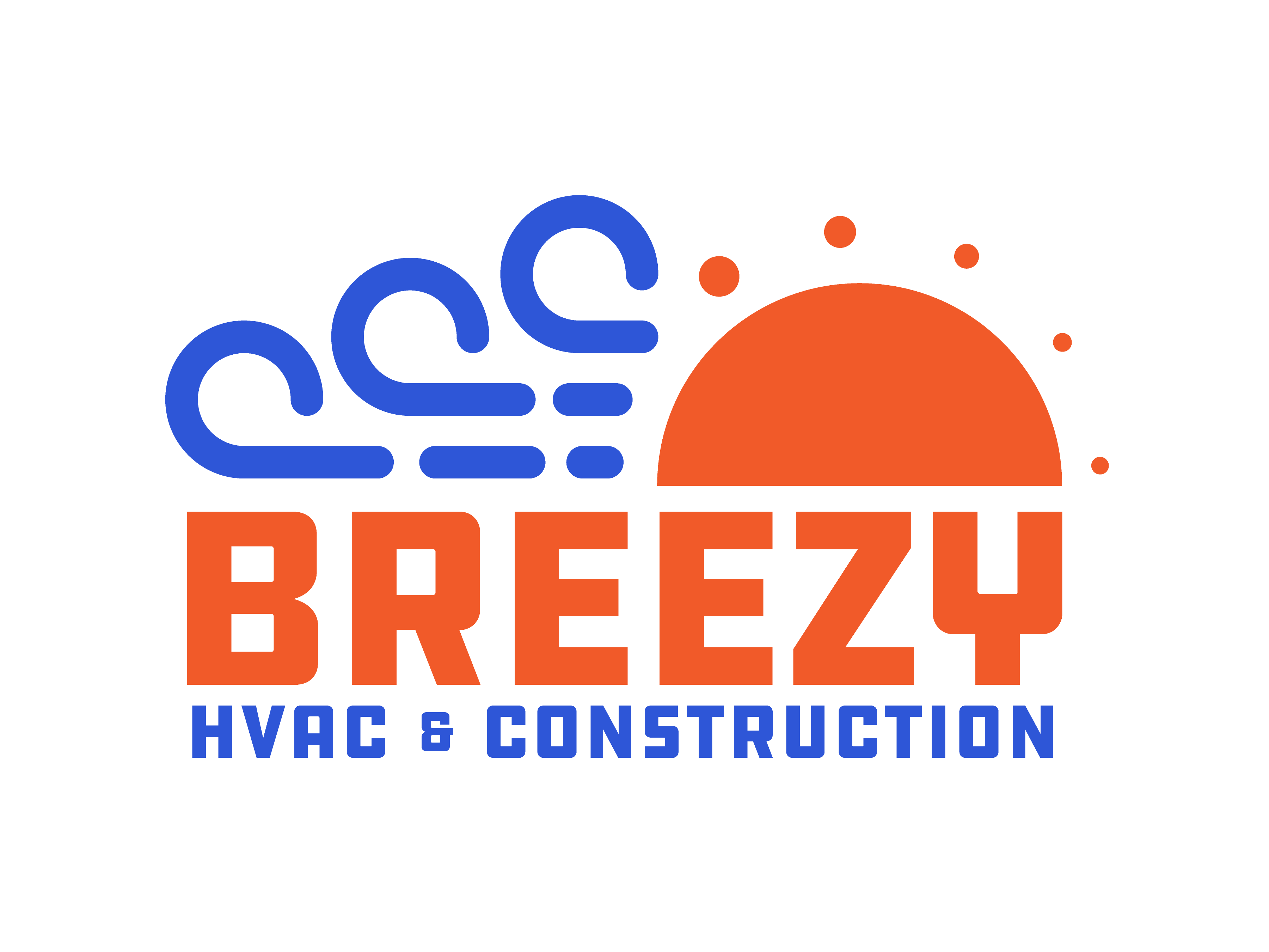 Logo for Breezy hvac and construction