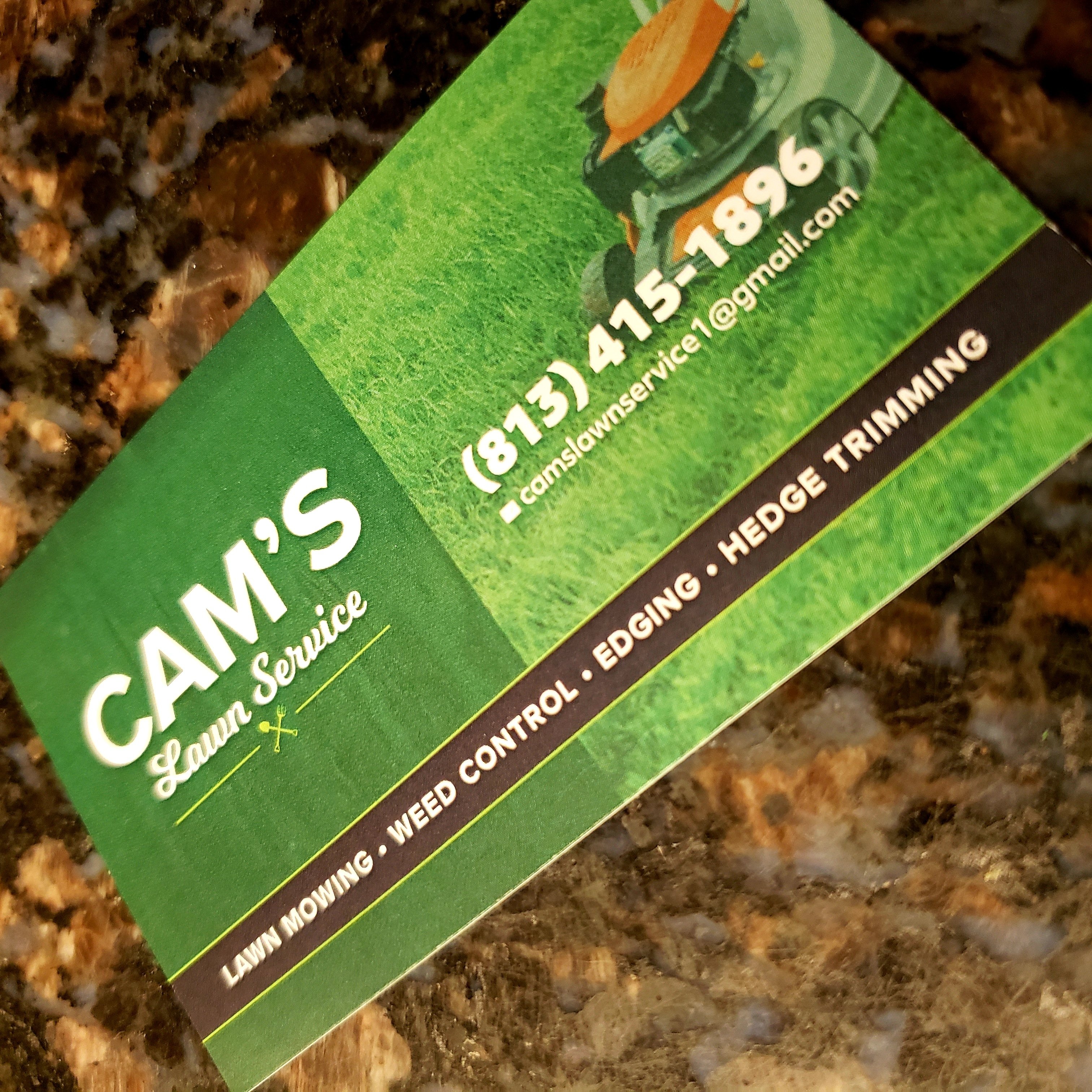 Logo for cams lawn service