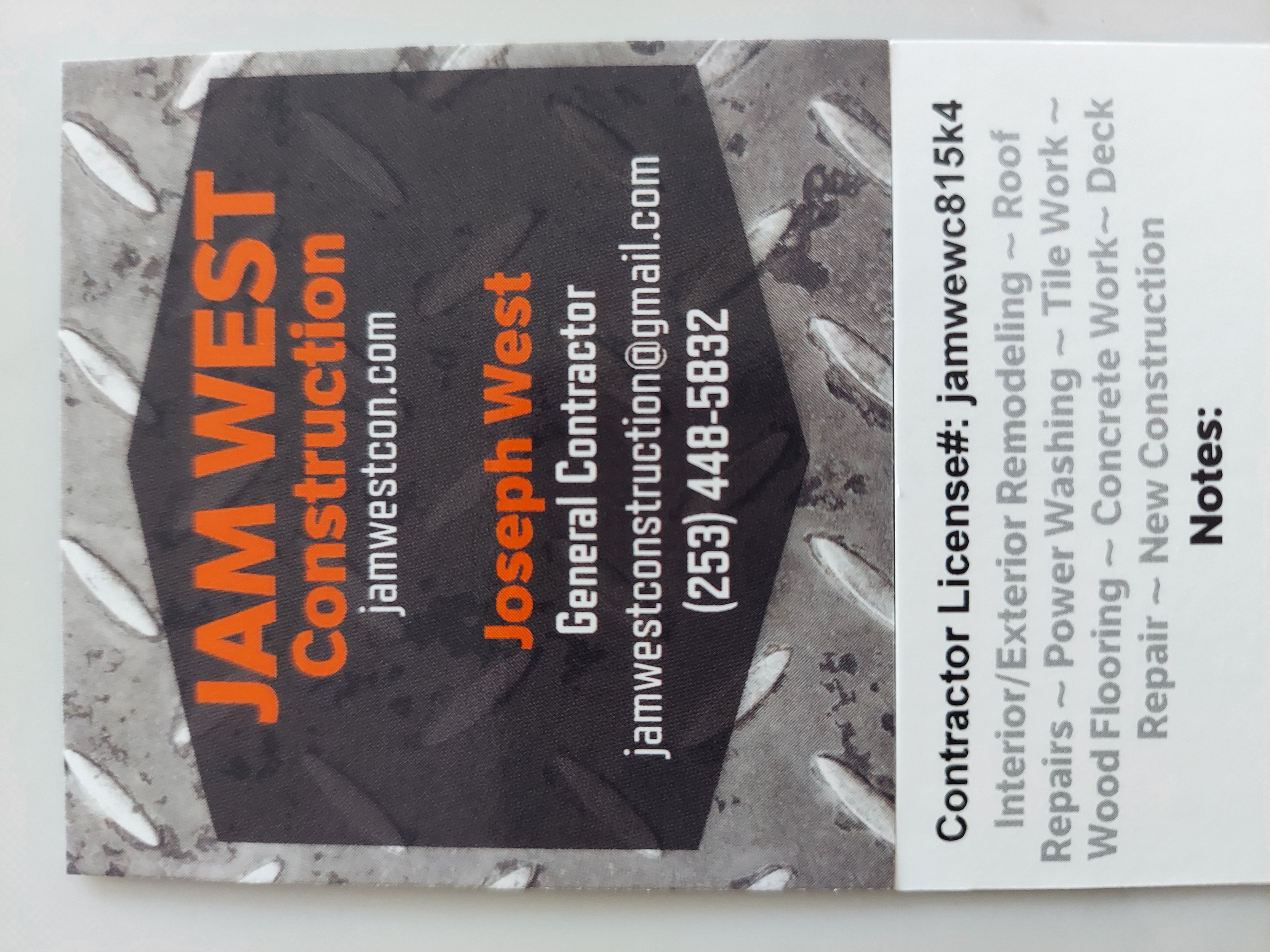 Logo for Jamwestconstruction